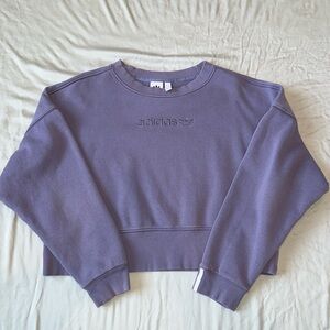 Adidas Cropped Purple Sweatshirt